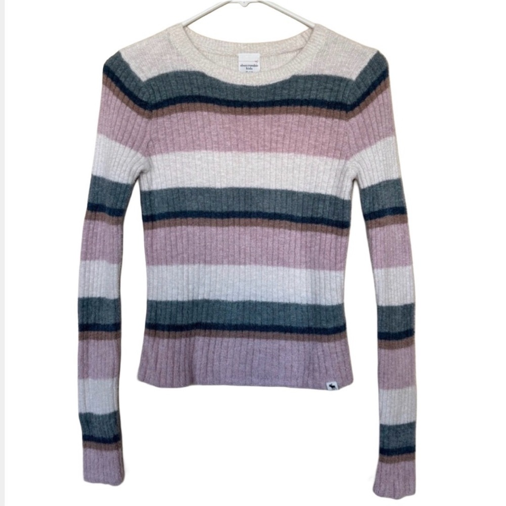 Abercrombie Kids Multicolor Striped Crew Neck Sweater 13/14